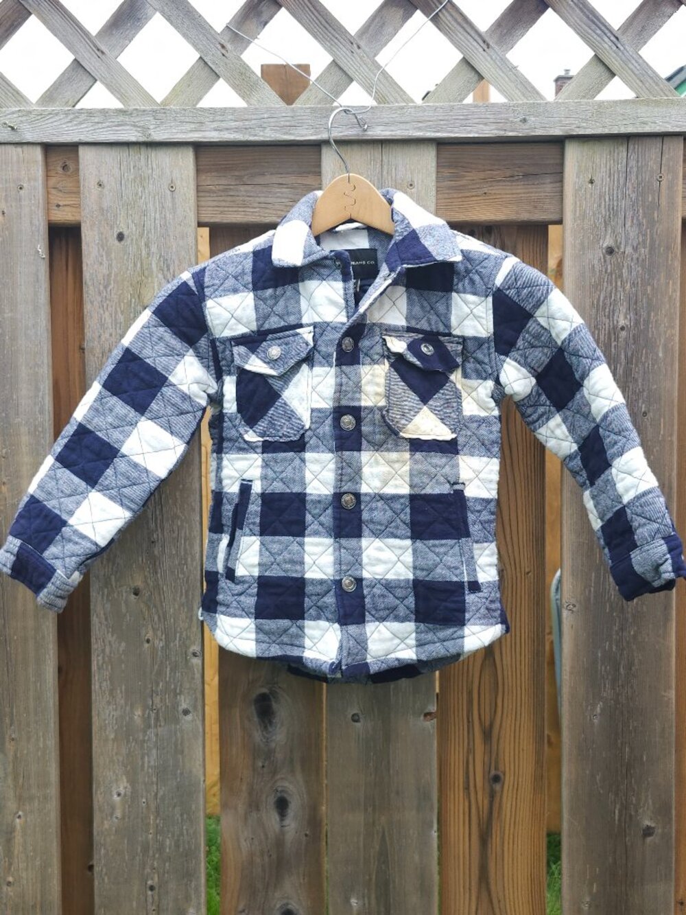 SILVER Jeans Co. Plaid Jacket Kids Size Small 6 Snap Buttons Shacket